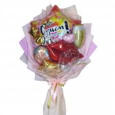 Букет з кульок Губки та Бокал Букет з кульок Губки та Бокал